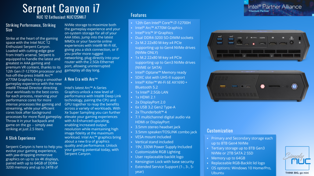 Intel nuc 12 enthusiast kit ('serpent canyon') review