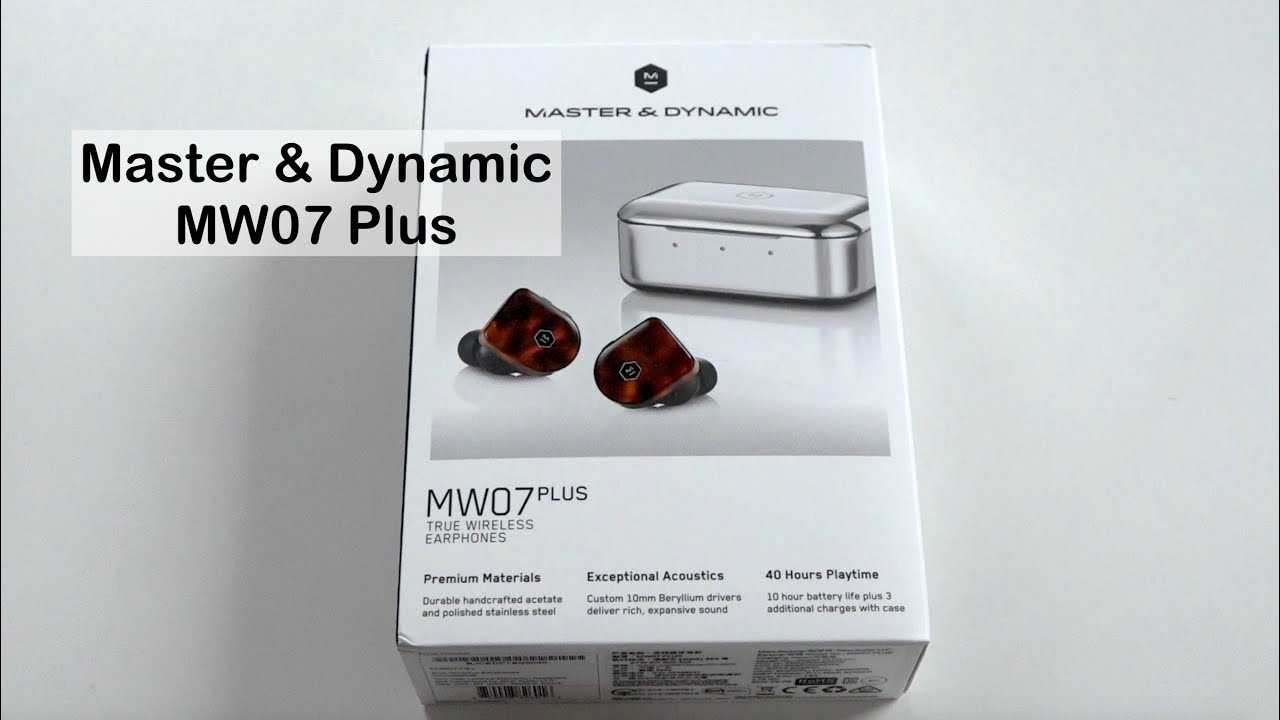 Обзор tws-наушников master & dynamic mw07 plus — wylsacom
